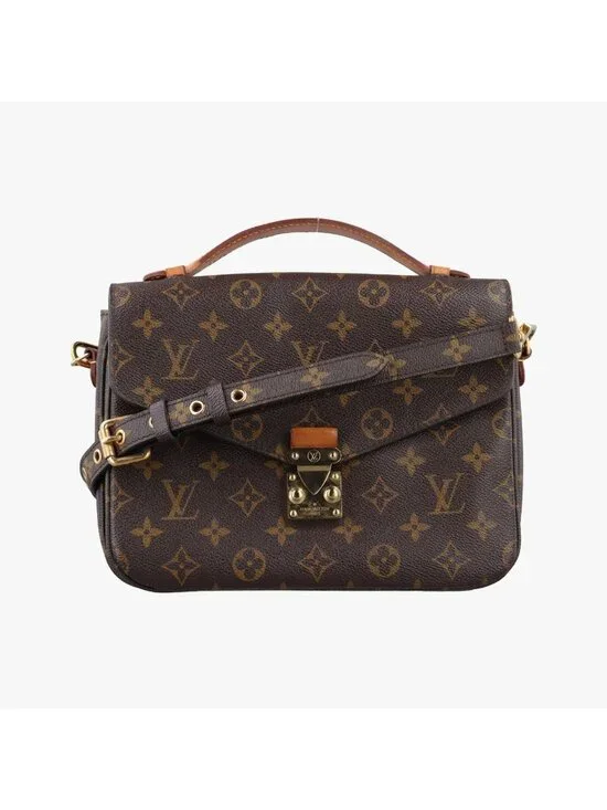 Louis Vuitton Pochette Metis MM Monogram Brown Canvas Handbag