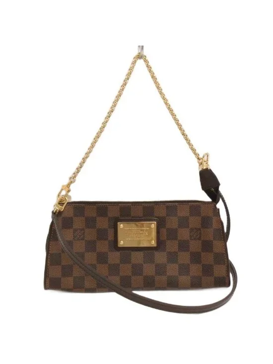 Louis Vuitton Damier Chain Shoulder Bag 2-Way Brown