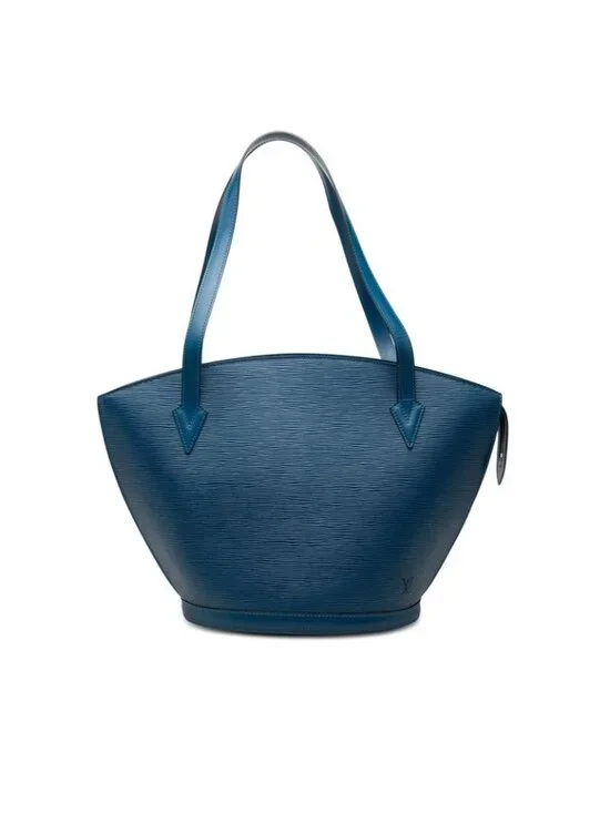 Louis Vuitton Epi Saint Jacques Shopping Tote Shoulder Bag Toledo Blue Leather