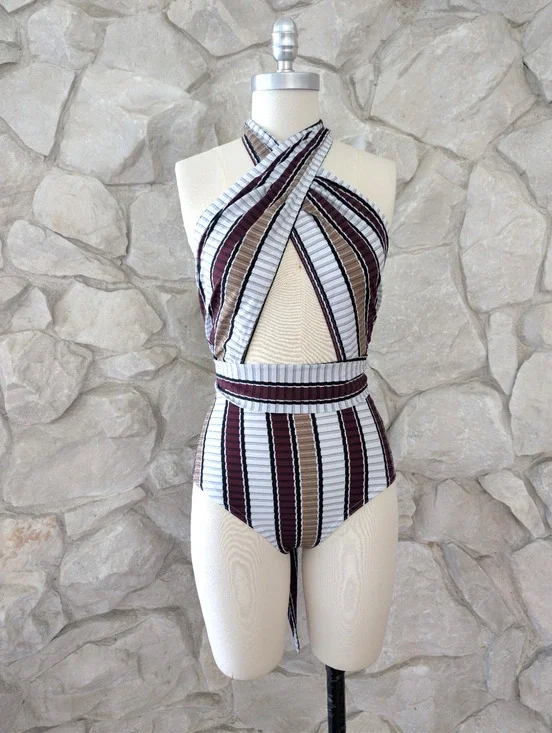 Karla Colletto Halter Style One Piece Swimsuit