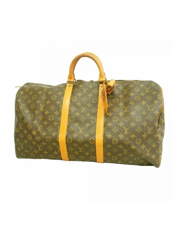Louis Vuitton Boston Bag Monogram Keepall 55 Brown