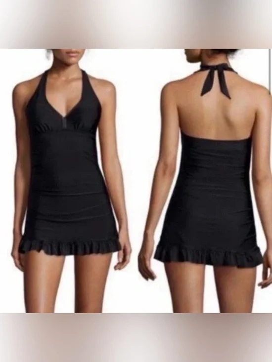 Spanx Love Your Assets | New one piece halter swimsuit Women’s size XL Ruching