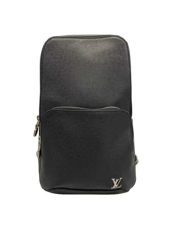 Louis Vuitton Shoulder Bag Taiga Avenue Noir Leather Cowhide