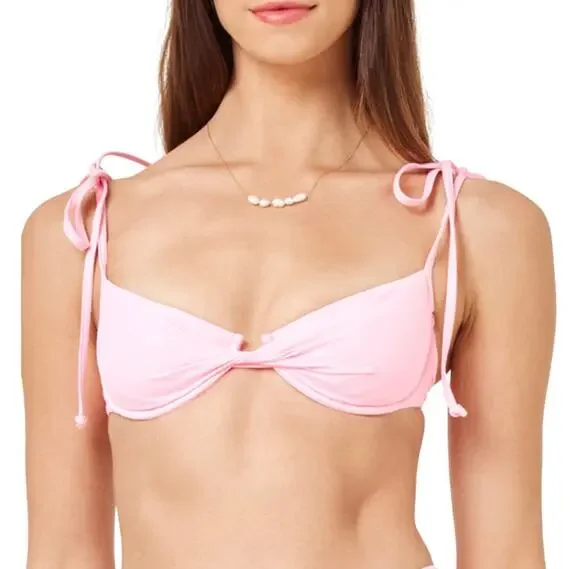 L*Space Women's Kerri pink underwire top sz L pink