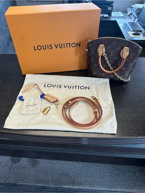 Authentic Louis Vuitton Monogram Canvas Lockit BB and accessories