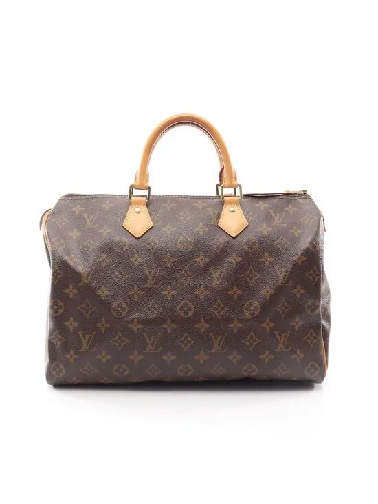 Louis Vuitton Handbag Speedy 35 Canvas Leather