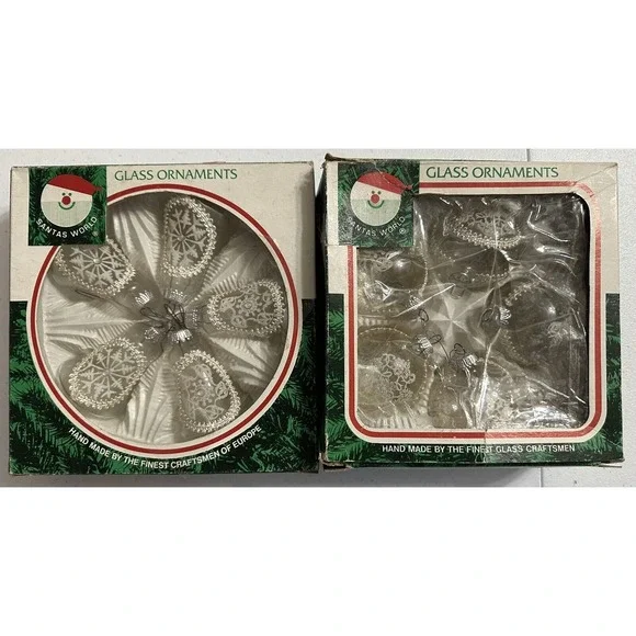 VTG Santa's World Glass Bells & Balls Christmas Ornaments‎ W. Germany Kurt Adler