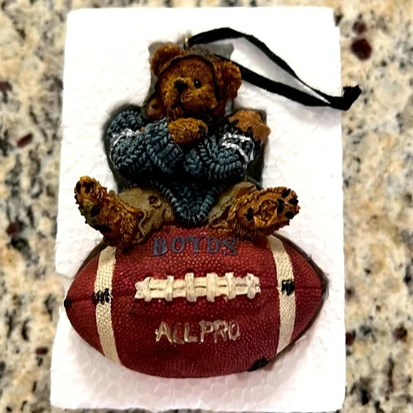 Vintage 1995 Boyd’s Bear Knute Half Time Figure Ornament Original Box