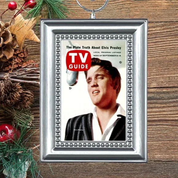 Elvis Presley TV Guide Retro Nostalgic Christmas Tree‎ Ornament