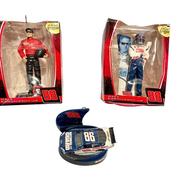 Dale Earnhardt Jr. #88 NASCAR Collectible Christmas Ornaments Set‎ of 3