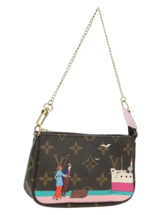 LOUIS VUITTON Monogram Mini Pochette Accessoires Pouch M62141 LV Auth 179814M
