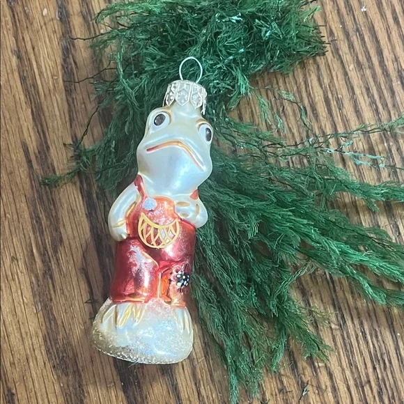 Vintage Christopher Radko froggy child Christmas ornament