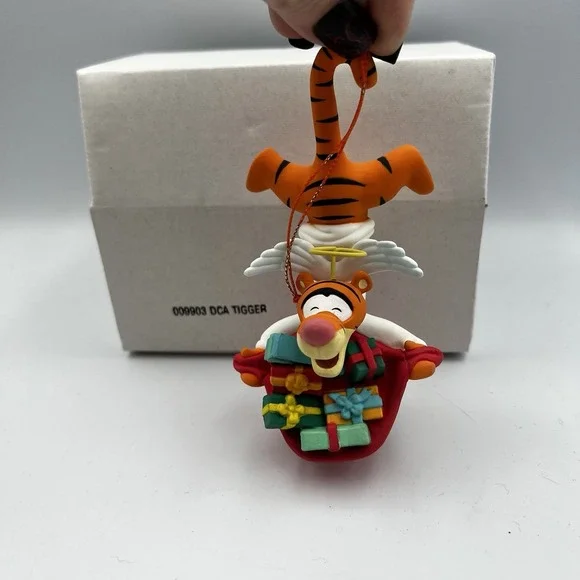 Vintage Grolier Disney Christmas Ornament Winnie the Pooh Tigger‎ Angel 009903