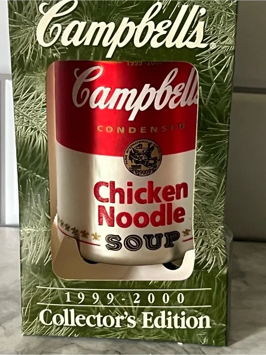 Vintage Campbell’s Chicken Noodle Soup Can Christmas Ornament
