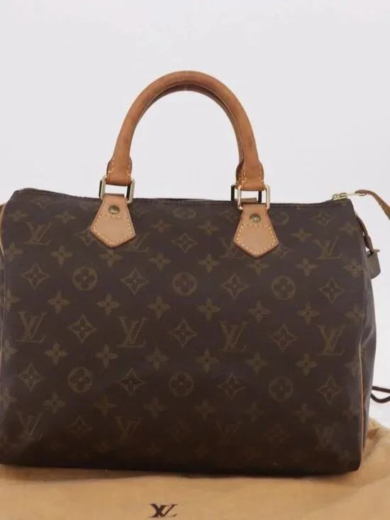 LOUIS VUITTON Monogram Speedy 30 Hand Bag M41526 LV Auth 187948V