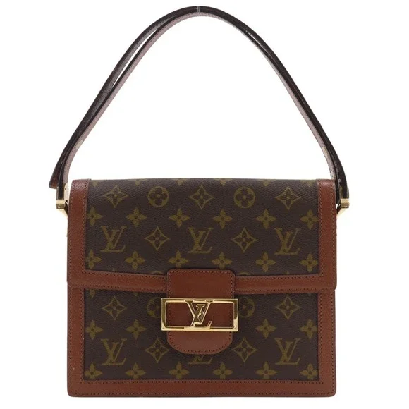 LOUIS VUITTON Brown Monogram Canvas Dauphine Shoulder Bag