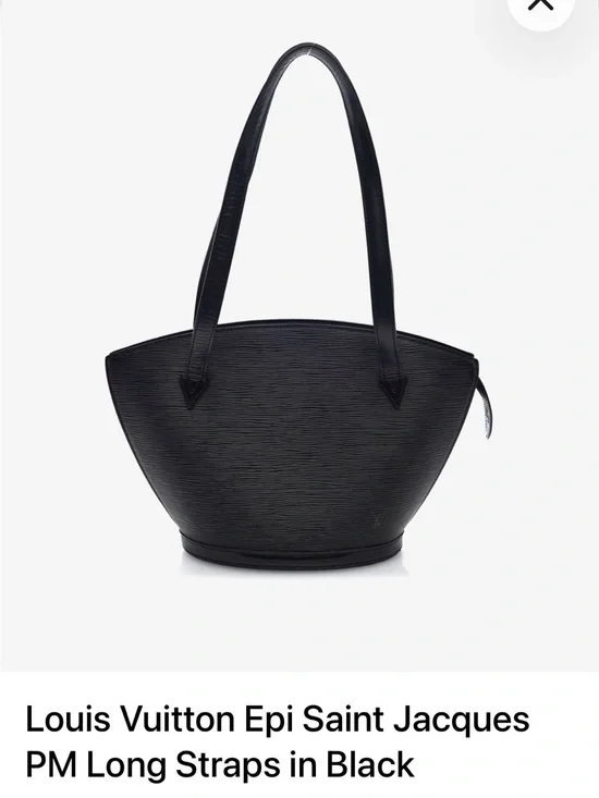 Louis Vuitton Black Epi Structured Shoulder Tote