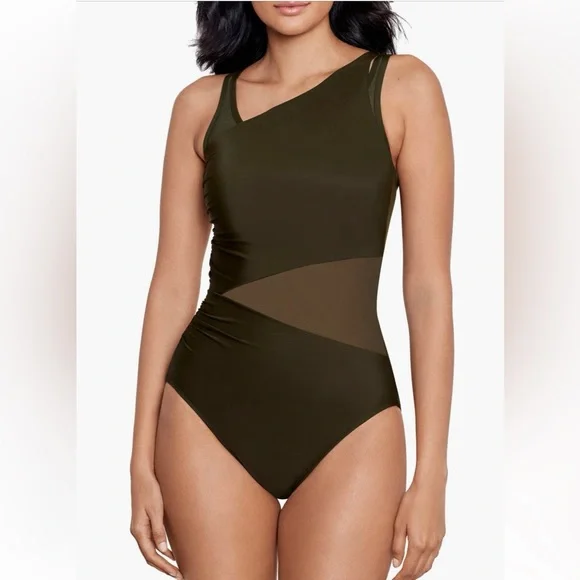 New Miraclesuit Illusionist Azura Underwire One Piece Swimsuit