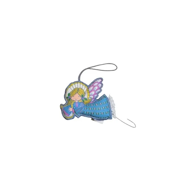 Hallmark‎ Christmas Vintage 1979 Cloth Angel Music Angel Ornament