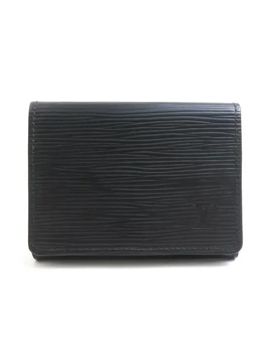 Auth Louis Vuitton Card Case Noir Epi #300525L19B
