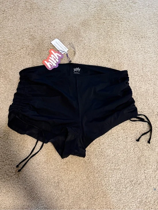 YITTY Black High-Rise Swim Bottoms