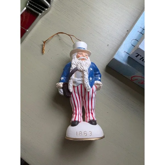 Santa Thru the Ages 1863 Uncle Sam Santa‎ Ornament First Edition 1995