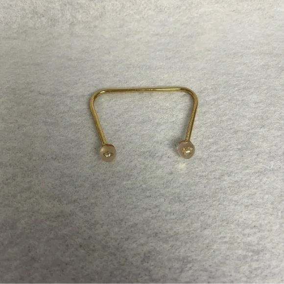 LOUIS VUITTON Wire Bracelet Gold Tone Ball Tips Fluer