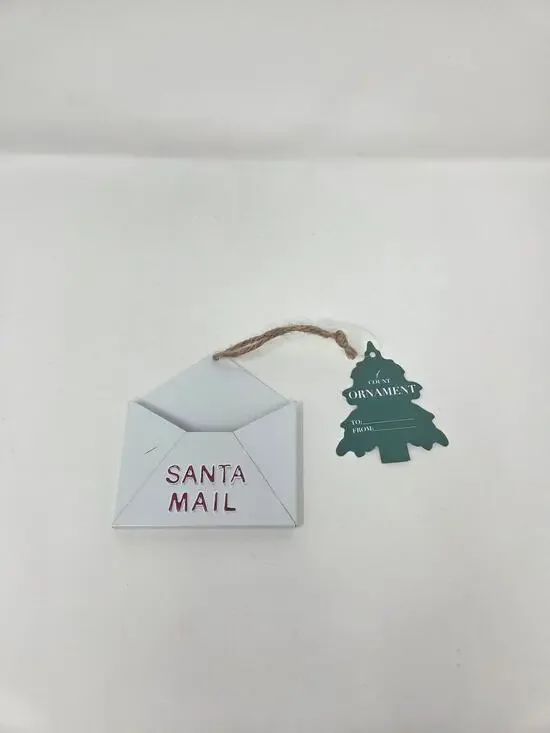 Santa Mail White Envelope Christmas Ornament
