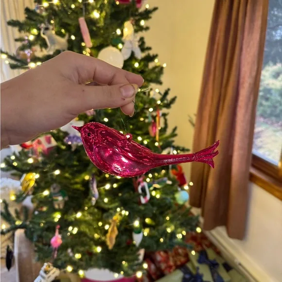 Tiffany and Co Hand Blown Glass Bird Ornament