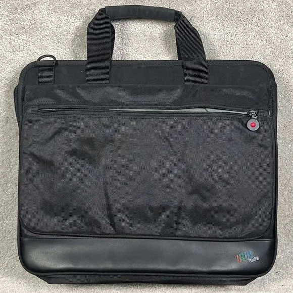 Vintage IBM ThinkPad Black Laptop Messenger Bag Briefcase Shoulder Strap 16