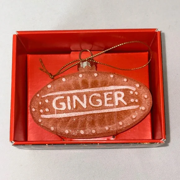 John Derian Target Ginger Candy Glass Christmas Ornament Amber Vintage Style Box