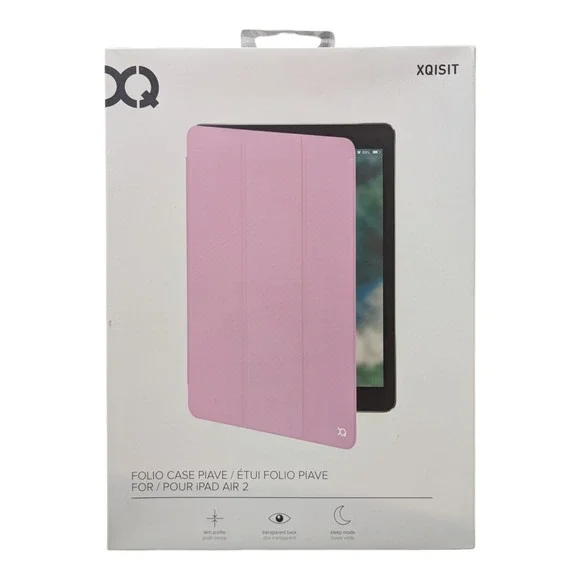 F2. Xqisit Folio Case For Apple iPad Air 2 - Pink/Transparent Back