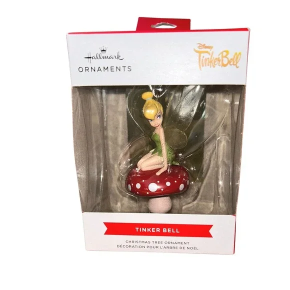 Hallmark Disney Tinker Bell on Mushroom Christmas Tree‎ Ornament  New