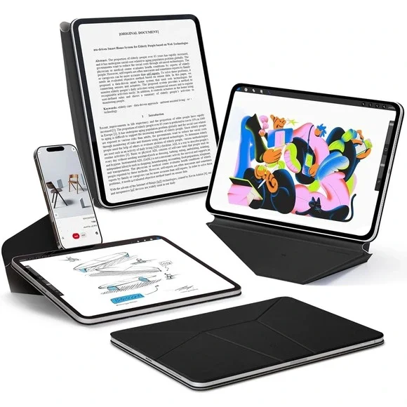MOFT Dynamic Folio Case for iPad Air 11inch Silm Magnetic‎ Case JET BLACK
