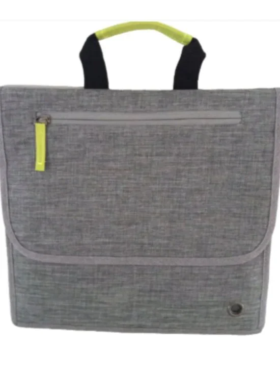 So Mine Tech Organizer Travel Portfolio Tablet Carry Case Gray Lime NWT 11x11
