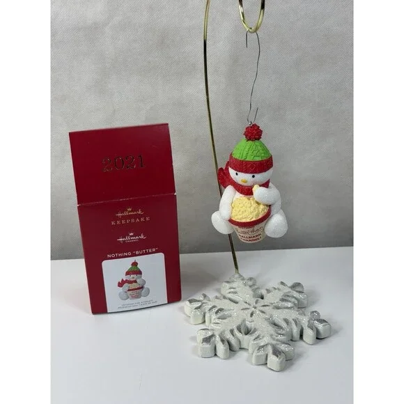 Hallmark Nothing Butter Than Hallmark Channel Snowman Popcorn Keepsake Ornament