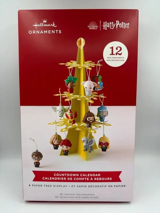 Hallmark Harry Potter Christmas Countdown Calendar with 12 Mini Ornaments & Tree