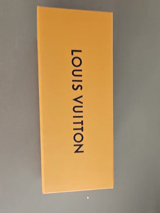 Louis Vuitton Orange Rectangular Box with Black Logo