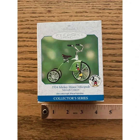 Hallmark Keepsake 2001 1934 Mickey Mouse Velocipede Ornament Sidewalk Cruisers 5