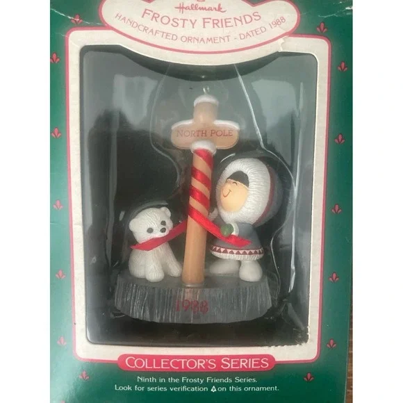 Hallmark Ornament  1988 FROSTY Friends ESKIMO and‎ POLAR