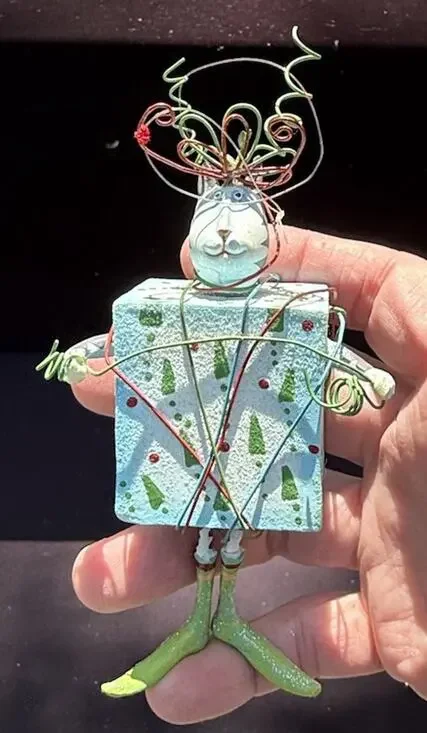 Christmas Krinkles Dept 56 Ornament Patience Brewster Mini Cat Blue Gift K1