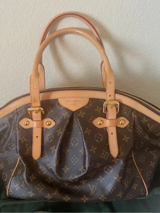 Louis Vuitton Monogram Canvas Tote with Natural Leather Trim