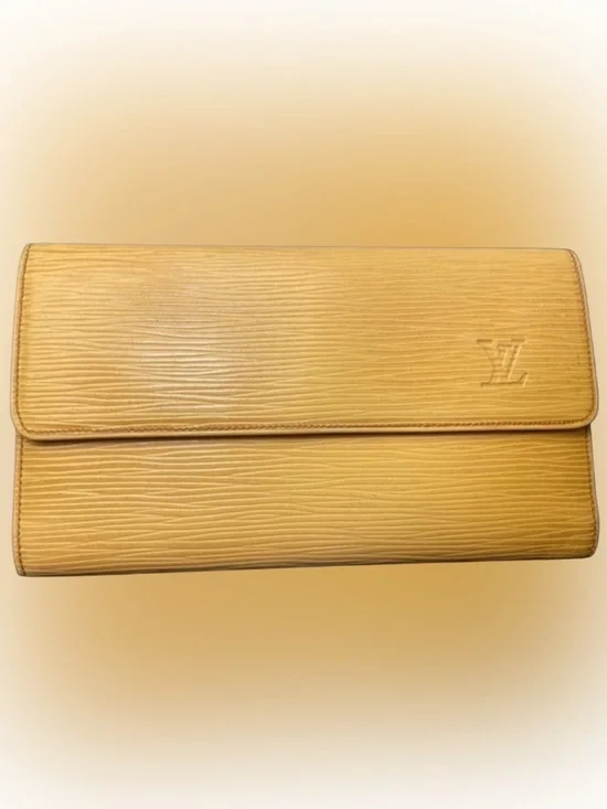 Louis Vuitton Malletier Yellow Epi Porte Tresor International Wallet RARE