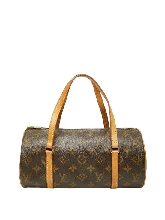 Louis Vuitton Monogram Papillon 26 Handbag Brown Leather