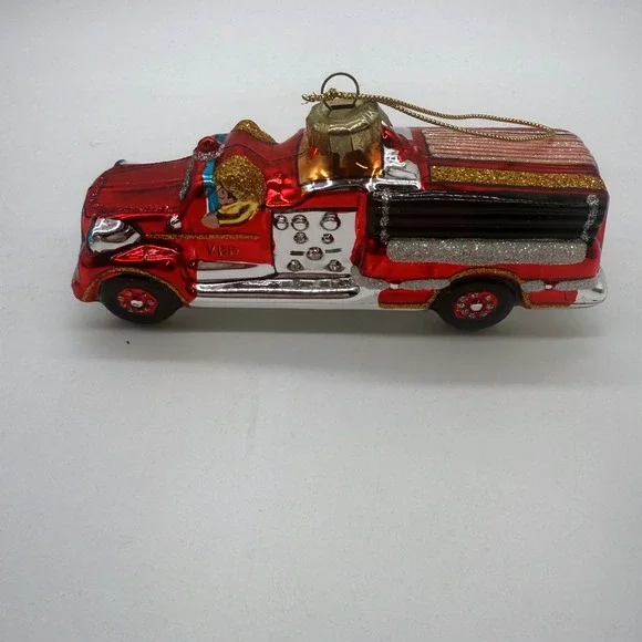 Firefighters Ornament‎ Collection 1957 Pumper blown glass Fire Truck 3rd Edition