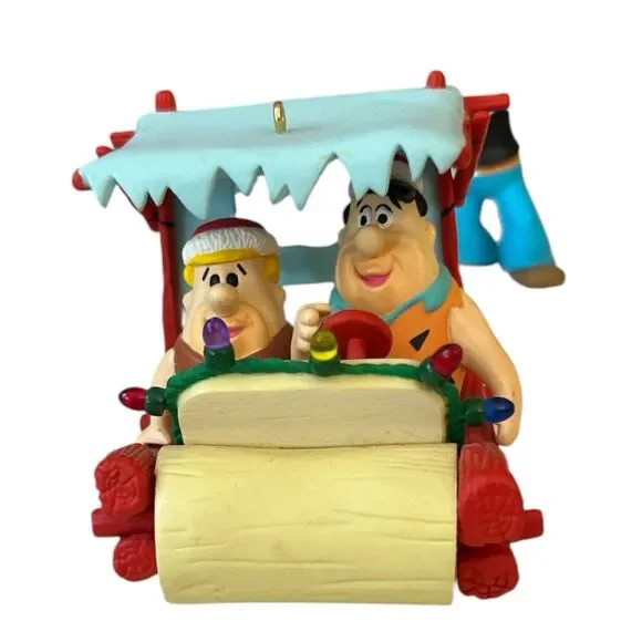 Vintage Hallmark Keepsake Ornament1994 Flintstones Fred Barney Christmas