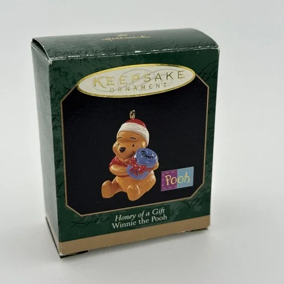 Vintage Disney‎ Winnie The Pooh`1997 Honey of a Gift Hallmark Mini Ornament