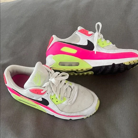 Nike Women’s Sneakers in White, Hot Pink & Neon Green