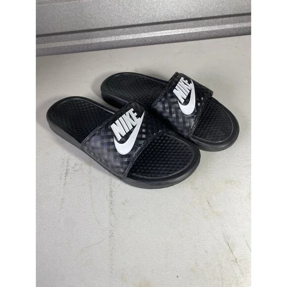 Nike Women’s Benassi JDI Slides Black Diamond Pattern 343881-011 Size 7