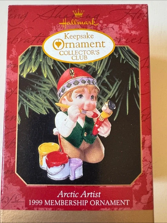 Hallmark Keepsake Ornament Arctic Artist - Red, Green, White, Purple, Yellow